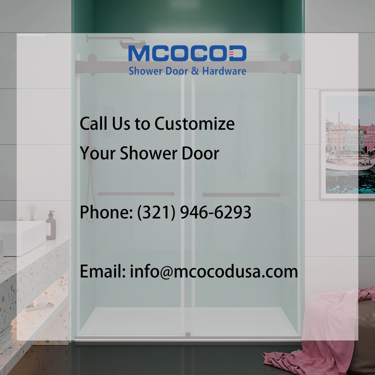 Customized MCOCOD DS01 Double Sliding Shower Door