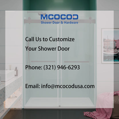 Customize MCOCOD SS13 Soft-Closing Single Sliding Frameless Shower Door 