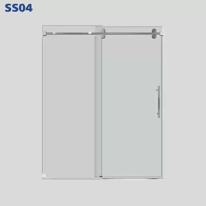 Reversible Single Sliding Frameless Shower Door - SS04