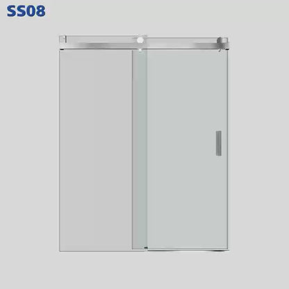 Soft-Closing Single Sliding Frameless Shower Door - SS08