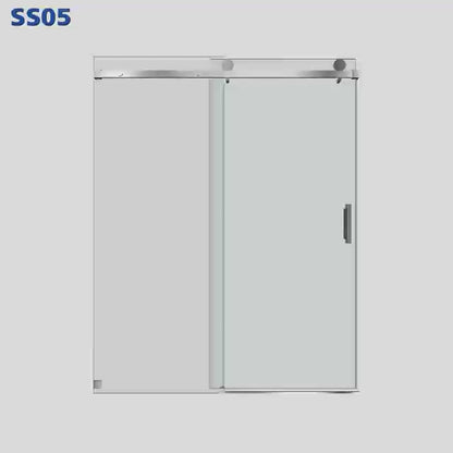 MCOCOD SS05 Single Sliding Frameless Shower Door, Product Display