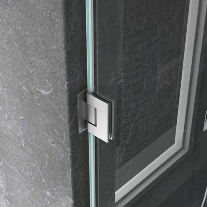 MCOCOD Customize Brushed Nickel Shower Door Hinge Clamp H06-04
