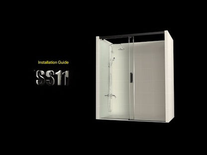 Soft Closing Single Sliding Frameless Shower Door - SS11