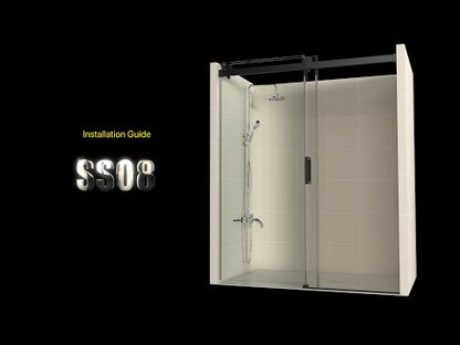 Soft-Closing Single Sliding Frameless Shower Door - SS08