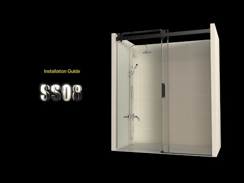 MCOCOD SS08 Shower Door - Installation Guide - Soft Closing Single Sliding Shower Door